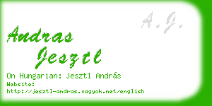 andras jesztl business card